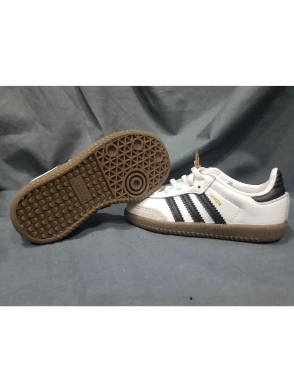 Adidas Samba OG EL I  Sneakers  White Black Size 7 Toddler NEW NO BOX!